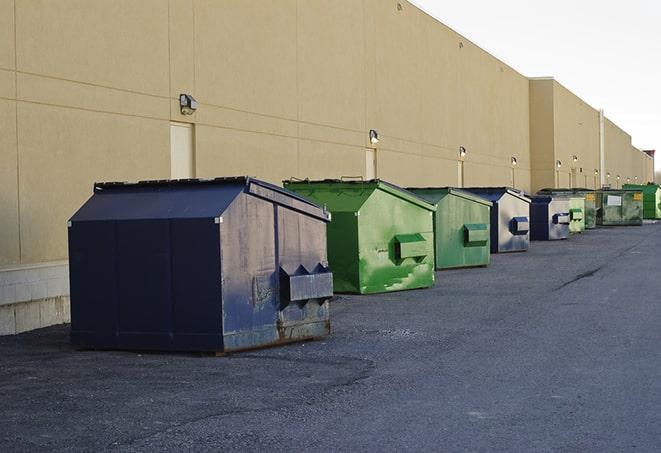 several large trash cans setup for proper construction site cleanup in Antioch IL